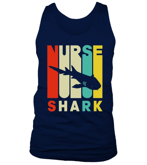 Vintage Style Nurse Shark Silhouette T-Shirt Tank Top Unisex