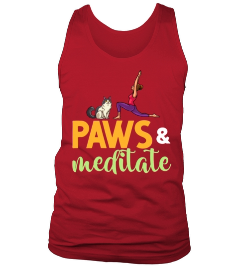 Yoga Cat Beginner Workout Poses Quotes Meditation Tank Top Unisex
