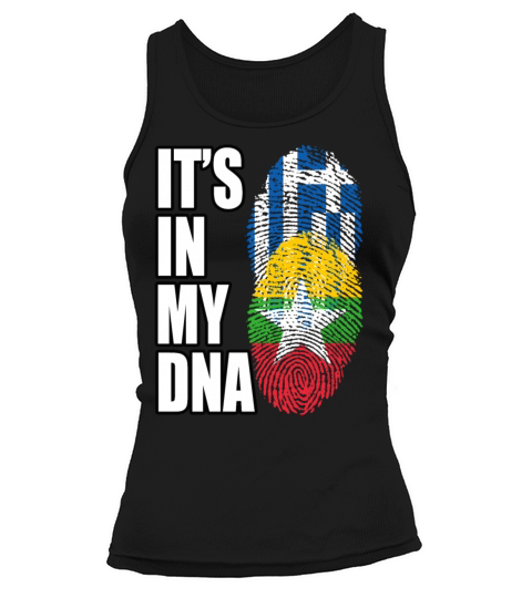 Greek And Burmese Mix Heritage DNA Flag Tank top Woman