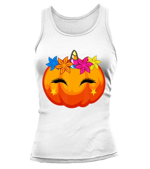Halloween Costume For Girls Pumpkin Unicorn Tank top Woman