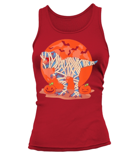 Halloween Dinosaur T rex Mummy Pumpkin Costume Tank top Woman