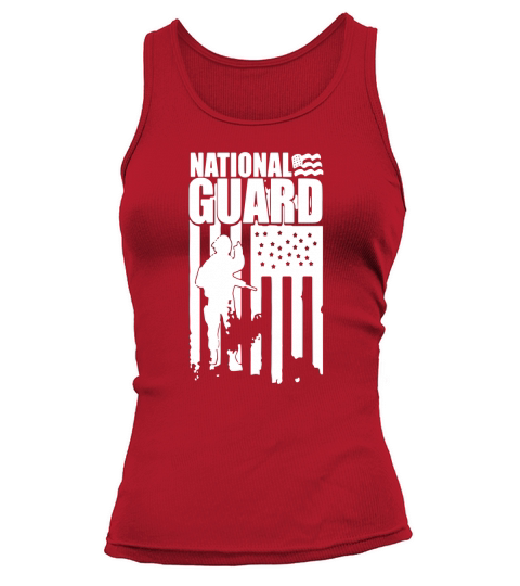 National Guard Patriotic Army American Flag Veteran Shirt Tank top Woman