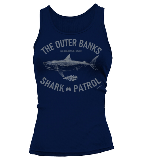 Outer Banks Shark Patrol OBX Vintage Silver Tank top Woman