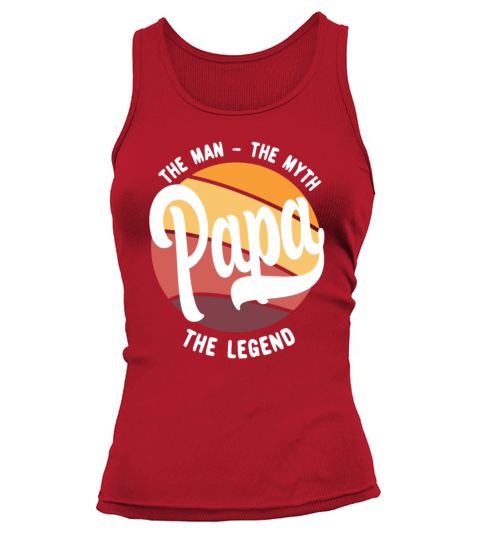 Papa The Man The Myth The Legend 1 black Tank top Woman