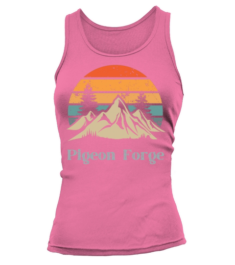 Pigeon Forge Retro Vintage Mountain Sunset Outdoor Tank top Woman