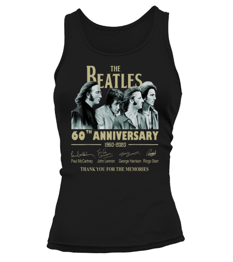 The Beatles 60th Anniversary Thank You For Memories Signature shirt Tank top Woman