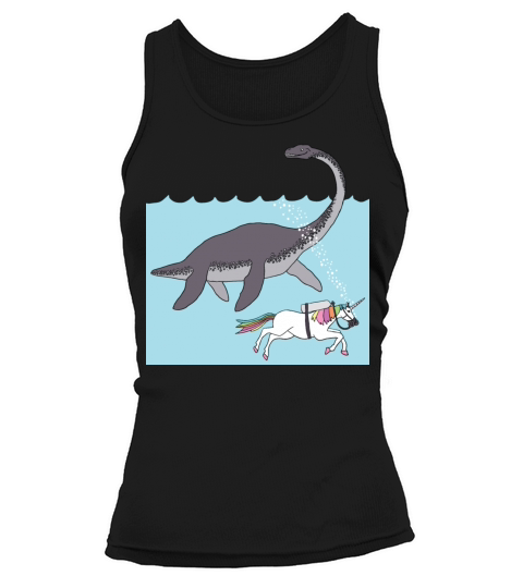 unicorn swimming with loch ness monster Tank top Woman