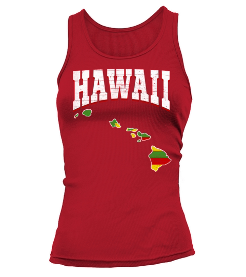 US America State Flag Land Map Hawaii Tank top Woman
