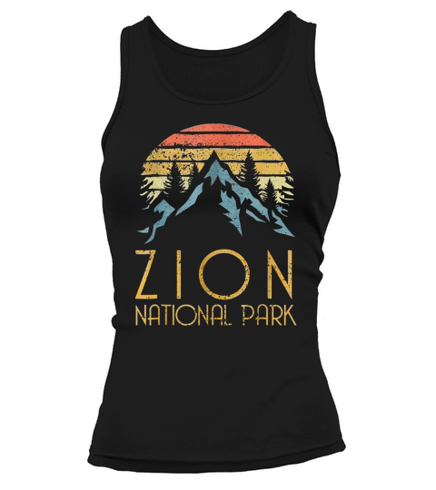 Vintage Retro Zion National Park Utah shirt Tank top Woman