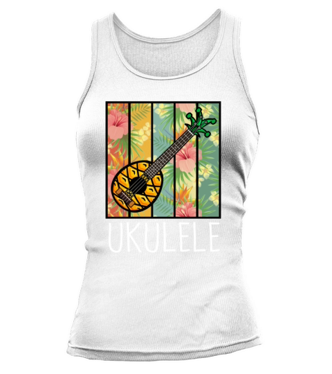 Vintage Ukuleles Hawaiian Uke Music Tank top Woman