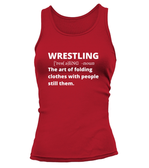 Wrestling Definition Noun Sports Typography Funny Tank top Woman