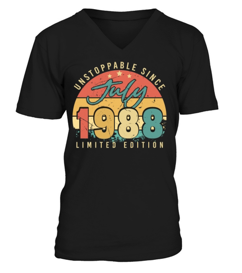 Best Birth Month July 1988 V-Neck T-shirt