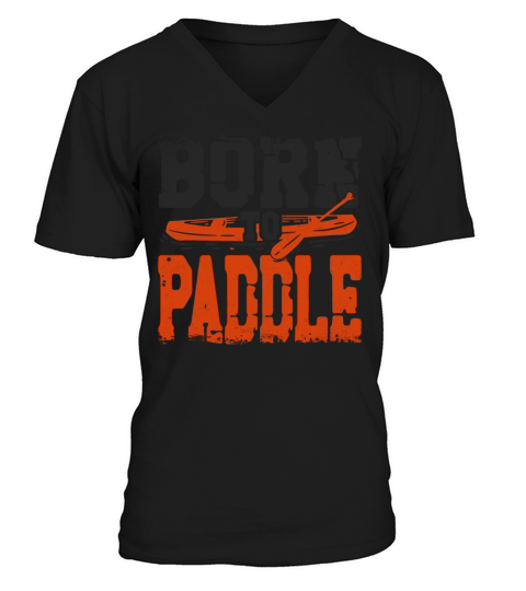 Canoe Canoeing Vintage Retro Born V-Neck T-shirt