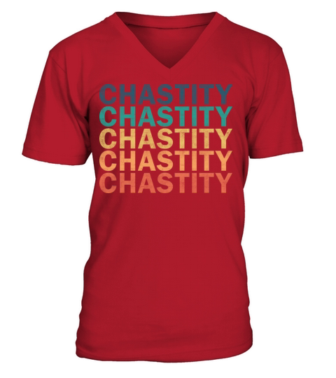 Chastity Name T Shirt - Chastity Vintage Retro Nam V-Neck T-shirt