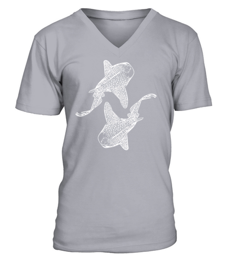 Elegant Vintage Leopard Sharks V-Neck T-shirt