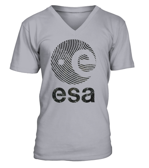 European Space Agency Vintage Black V01 TShirt V-Neck T-shirt