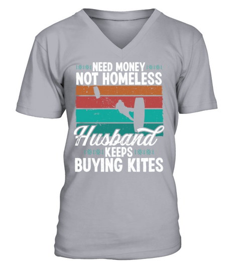 Kiteboarding Vintage Kitesurfing Retro Kitesurfer V-Neck T-shirt