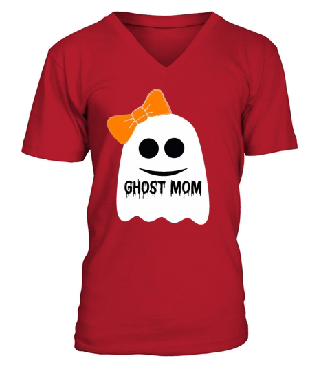 Mom Halloween Costume - Ghost Mom Shirt V-Neck T-shirt