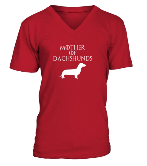 Mother of Dachshunds  Cute Dog amp Puppy T-Shirt amp Gift V-Neck T-shirt