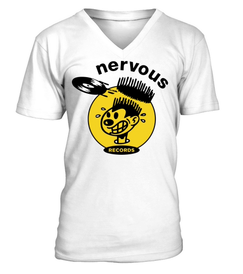 Nervous Records V-Neck T-shirt