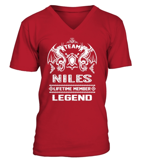 NILES team lifetime member legend V-Neck T-shirt
