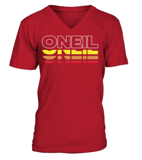 Oneil First Name Funny Vintage Sunset Oneil V-Neck T-shirt