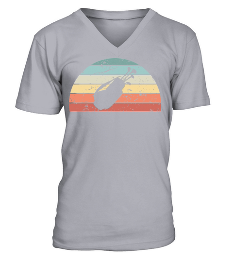 Retro Golfing Sunset Vintage Golf Sunrise V-Neck T-shirt