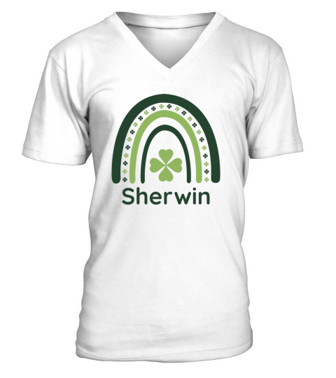 Sherwin Clover Boho Rainbow V-Neck T-shirt