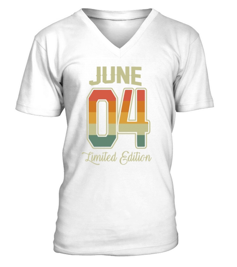 Vintage 18th Birthday June 2004 Sports Gift V-Neck T-shirt