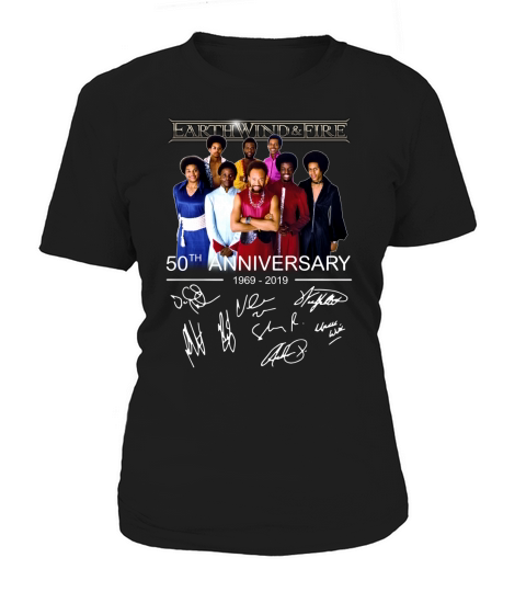50th Anniversary Earth Wind & Fire 1969 2019 Signatures shirt Women's T-Shirt