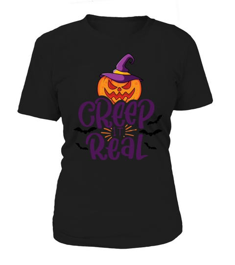 Creep It Real Halloween Spooky Pumpkin Women's T-Shirt