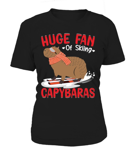 Huge Fan of Skiing Capybaras Ski Snowboarding Women's T-Shirt