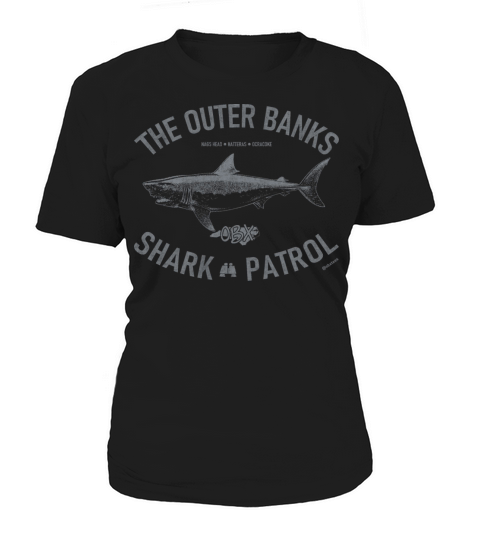 Outer Banks Shark Patrol OBX Vintage Silver Women's T-Shirt