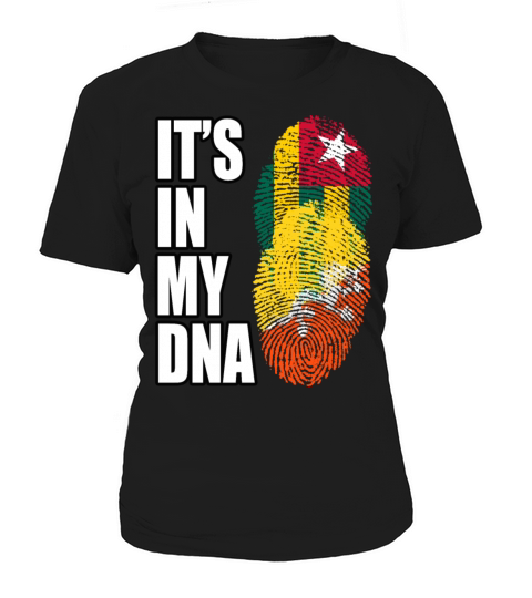Togolese And Bhutanese Mix Heritage DNA Flag Women's T-Shirt