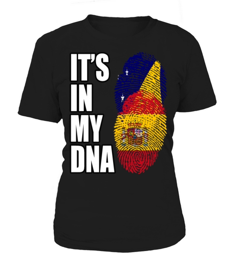 Tokelauan And Spaniard Mix Heritage DNA Flag Women's T-Shirt