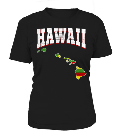 US America State Flag Land Map Hawaii Women's T-Shirt