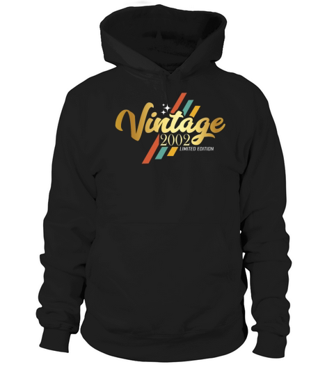 20th Birthday Gifts Year of Birth 2002 Vintage Hoodie Unisex