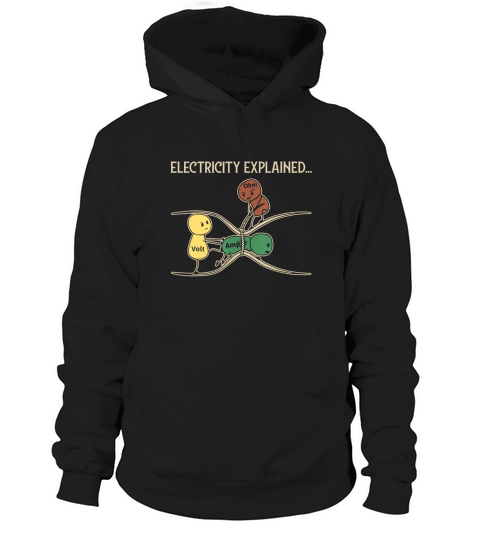 Electricity Explained Funny Ohm Volt Ampe Physics Hoodie Unisex