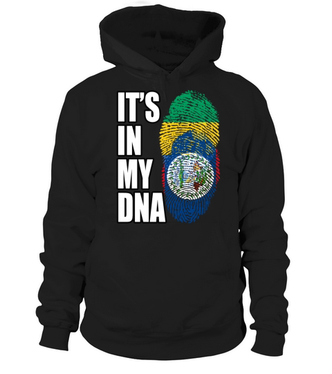 Gambian And Belizean Mix Heritage DNA Flag Hoodie Unisex
