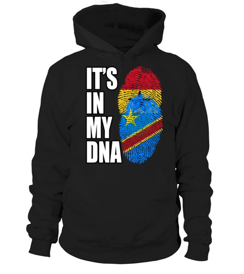 Ghanaian And Congolese Mix Heritage DNA Flag Hoodie Unisex