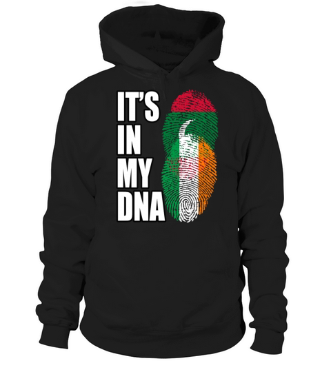 Maldivian And Irish Mix Heritage DNA Flag Hoodie Unisex