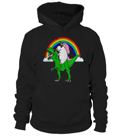 Party Dinosaur TRex with an Unicorn Shirt Hoodie Unisex
