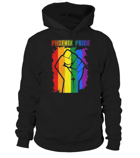 Phoenix Pride LGBT RAINBOW FLAG Hoodie Unisex
