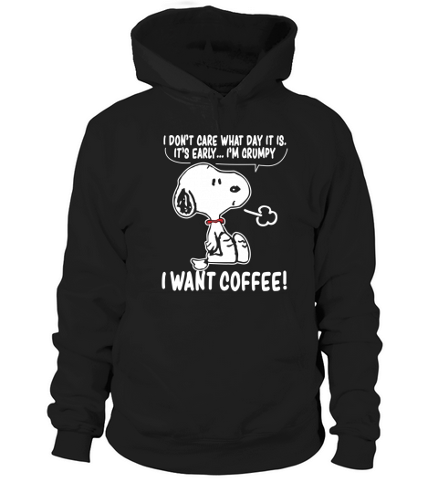 Snoopy - I want coffee Hoodie Unisex