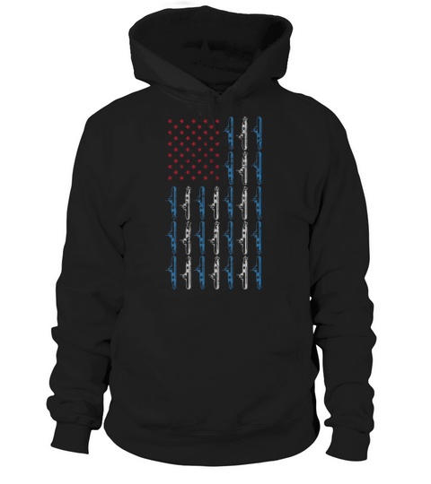 Submarine American Flag 4th of July Navy USA Hoodie Unisex
