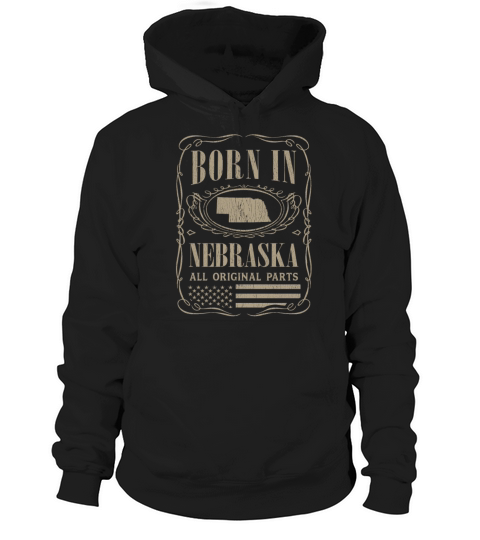 Vintage America US States Born Nebraska Hoodie Unisex