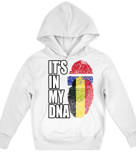 Gambian And Belgian Mix Heritage DNA Flag Kids Hoodie