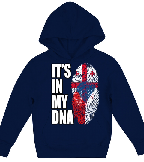 Georgian And Czech Mix Heritage DNA Flag Kids Hoodie