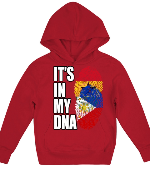 Ghanaian And Filipino Mix Heritage DNA Flag Kids Hoodie