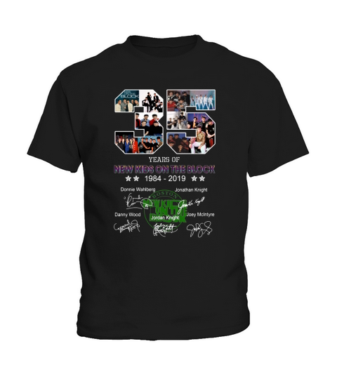 35 years of New Kids On The Block 1984 2019 signatures shirt Kids T-Shirt